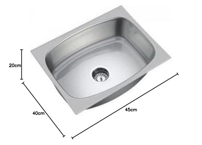 COOTER 15Year Warranty High Gloss Single Bowl Stainless Steel Kitchen Sink 18x16x8 Inch with Waste Coupling PVC Pipe Durable Easy to Clean Kitchen Accessories - Image 4