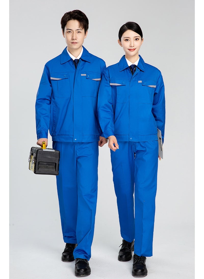 NIBEMINENT Spring Autumn Work Clothing Set Men Women Jacket+Pants Machine Repairman Welder Suit Workshop Coverall Durable Worker Uniforms - Image 1