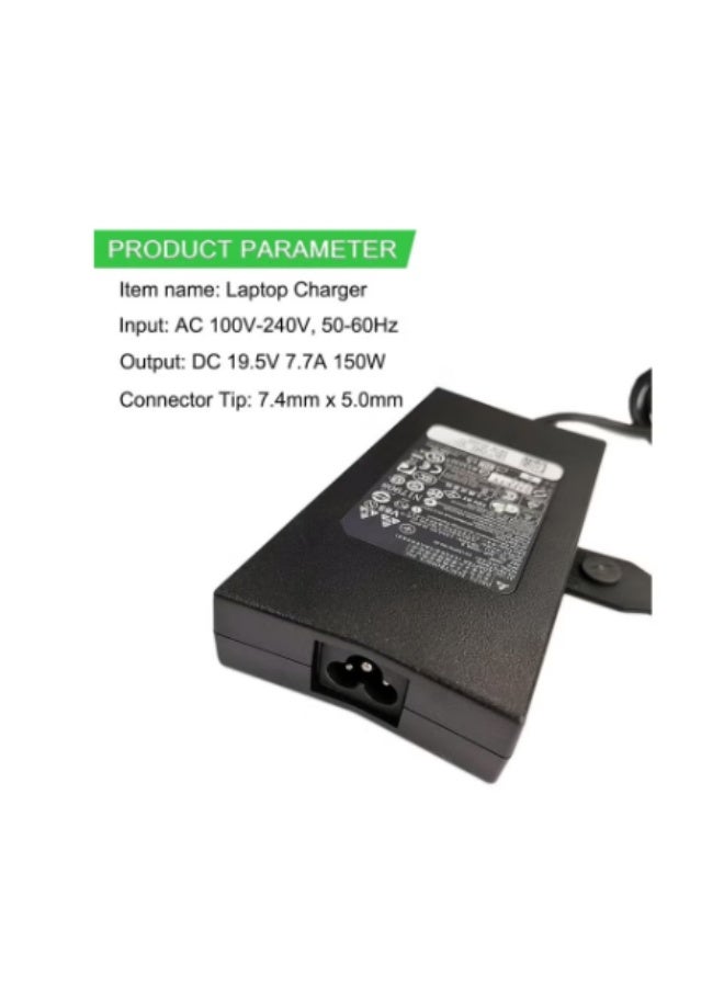 Terabyte 19.5V 7.7A 150W DA150PM100-00 Replacement Power Adapter Charger for Dell M14X M15X M17X ADP-150DB B ADP-150EB B PA-1151-06 ADP-150RB B (7.4 * 5.0mm) - Image 3