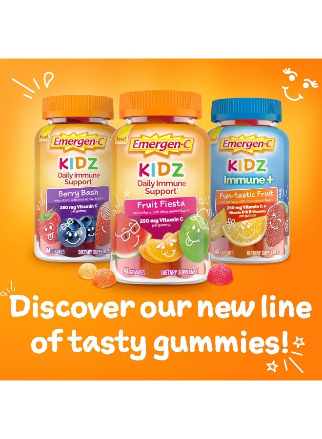 Emergen-C Kidz Daily Immune Support Dietary Supplements, Flavored Gummies With Vitamin C And B Vitamins, Fruit Fiesta Flavored Gummies - 44 Count - Image 5