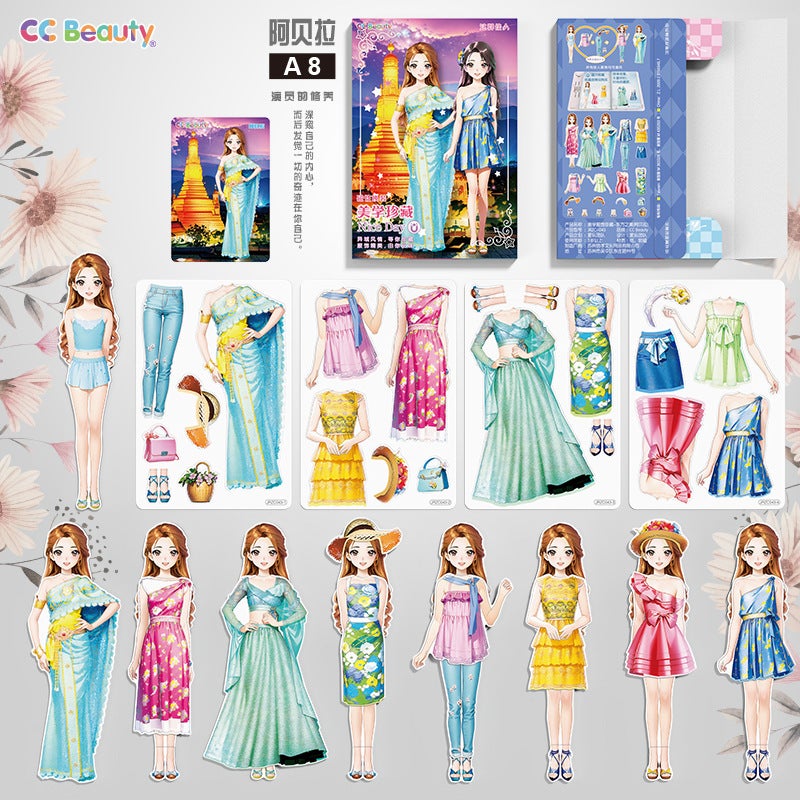 Baby Princess Magnetic Dressing Stickers Can Be Repeatedly Pasted With Clothes Sticker Book Children Girl Toy Doll Puzzle - Image 4