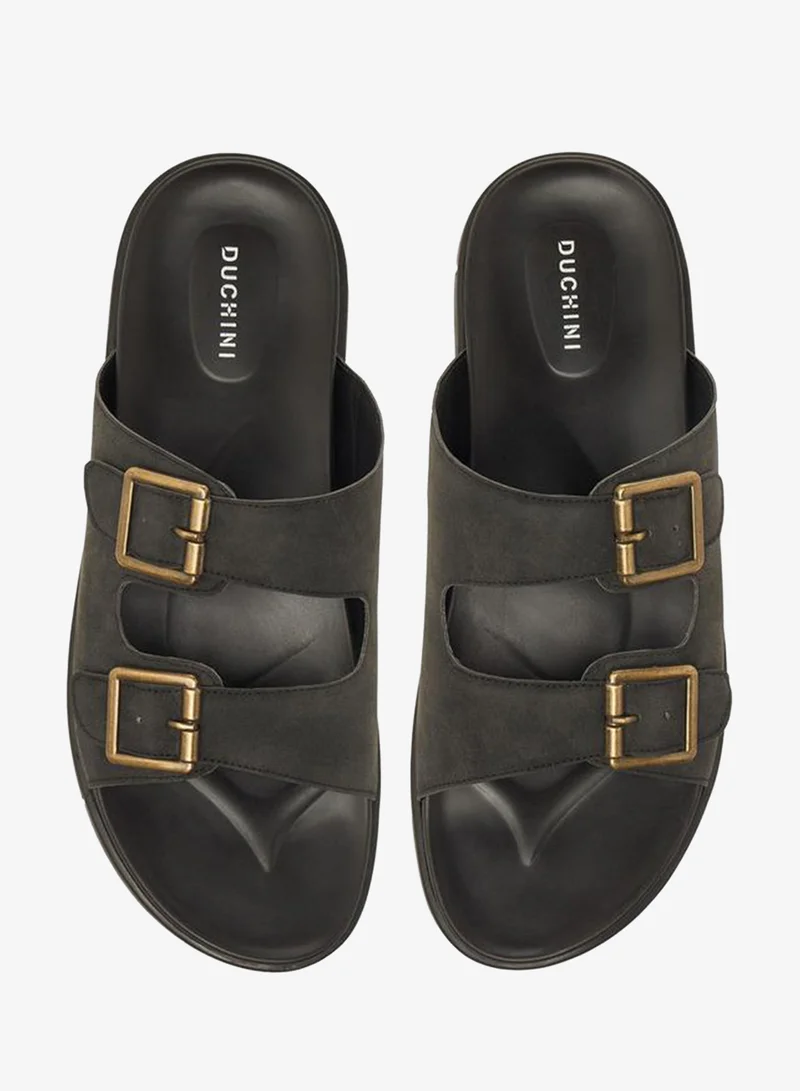 DUCHINI BLACK Men Slip-On Comfort Sandals for Men | Best Price UAE