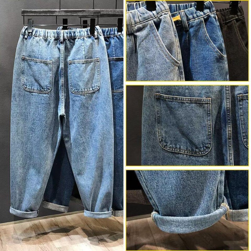 Unisex Classic Denim Jeans Loose Fit Daily Outdoor Wear - Image 5
