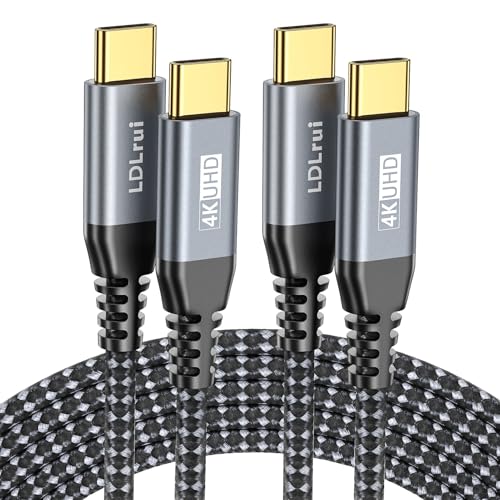 LDLrui USB C Cable [3FT, 2-Pack] 20Gbps High-Speed Data Transfer, 4K UHD USB C Monitor Display, USB 3.2 Gen 2x2, 100W Fast Charging Cord for iPhone 17/16, Sandisk, Samsung T7, SSK, ARZOPA, KYY, MNN - Image 1
