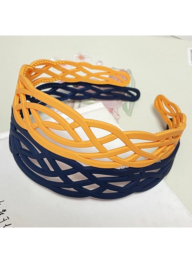 Springtime Springtime 6pcs Wide Plastic Headbands for Women Fashion Hair bands with Teeth for Girls Thick Hair Hoops Hair Accessories  - Image 5
