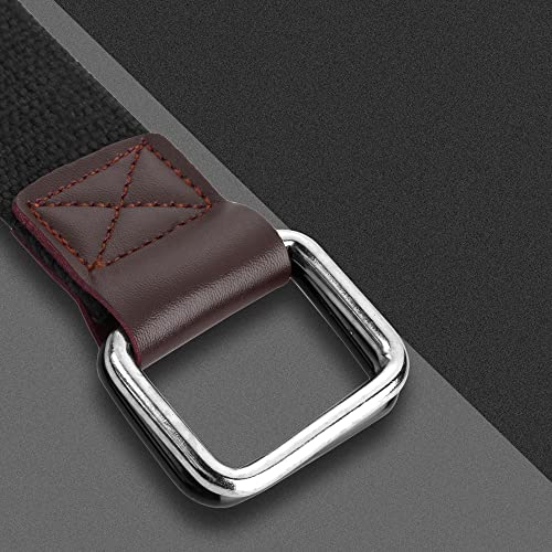ZORO Cotton D ring buckle belt for men | Leather free, light weight, (PACK OF 2) | Color - Black+Blue - Image 2