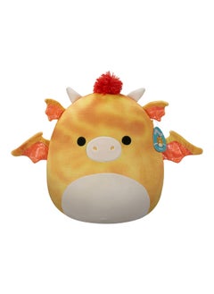 Squishmallows Large Plush 16 inch Dieric Yellow Textured Dragon with Red Hair Officially Licensed Kellytoy Plush Toy Colorful Soft Gift for Kids Girls & Boys Washable Squishy Stuff Toy Multicolor All Age  - Image 1