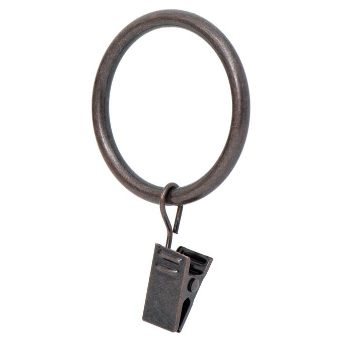 Drapery Curtain Clip Rings Clips Ring for Curtain Panels 17 Set of 14 Oil Rubbed Bronze ORB