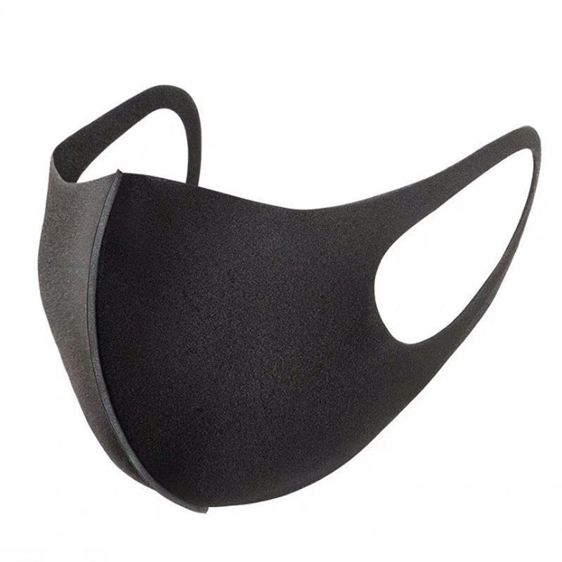 Breathable Cotton Knit Mask 3D Washable Anti-Dust Summer Black die (without packaging) 