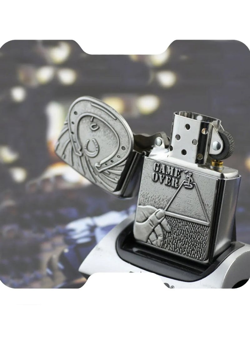 Zippo BS Horseshoe Emblem Street Chrome Lighter 24517 - Image 3