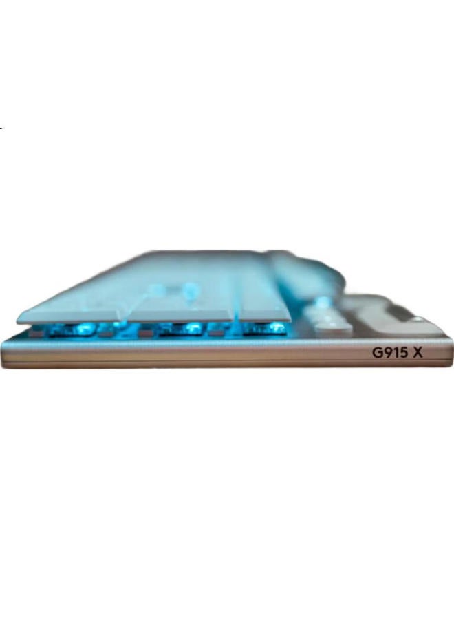 G Logitech (G) G915 X Lightspeed Low-Profile Gaming Keyboard (White-T) Brown Switch (Slight Paragraph Feel, Universal Switch) - Image 3