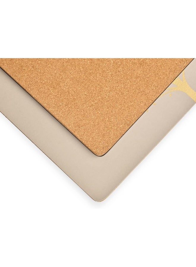 Pimpernel Sara Miller London Chelsea Collection Placemats, Set of 4 â€“ (15.7" x 11.7") Cork-Backed Board with Gold Foil Detailing & Elegant Bird Design, Heat & Stain Resistant Dining DÃ©cor - Image 4