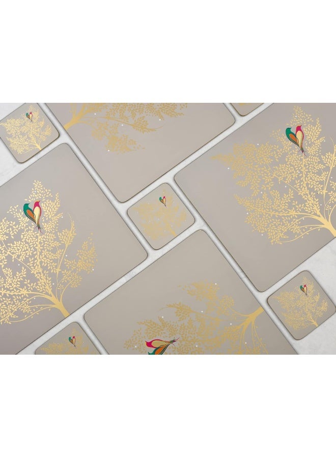 Pimpernel Sara Miller London Chelsea Collection Placemats, Set of 4 â€“ (15.7" x 11.7") Cork-Backed Board with Gold Foil Detailing & Elegant Bird Design, Heat & Stain Resistant Dining DÃ©cor - Image 5