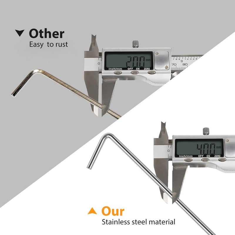 HASTHIP ® 10 حزمة دبابيس خيمة، 6.7 بوصة دبابيس خيمة للتخييم على شكل L، مسمار أرضي للخيمة، دبابيس خيمة حديدية ثقيلة، ملحقات التخييم، لتثبيت الخيمة - Image 4
