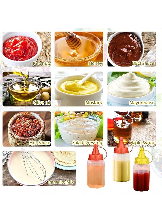 8 Pcs Mini Condiment Squeeze Bottles ,Ketchup Bottle Plastic Sauce Bottle Honey Mustard Salad Dressing Sauce Bento Box Container - Image 3