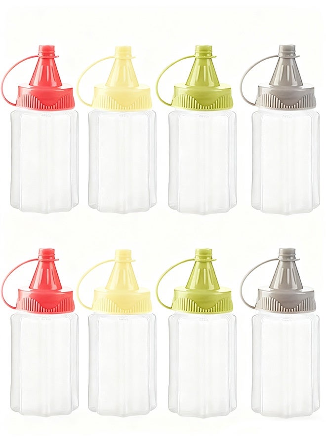 8 Pcs Mini Condiment Squeeze Bottles ,Ketchup Bottle Plastic Sauce Bottle Honey Mustard Salad Dressing Sauce Bento Box Container - Image 1