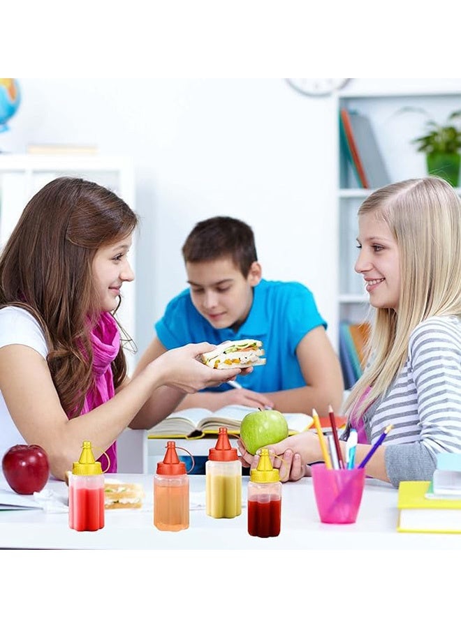 8 Pcs Mini Condiment Squeeze Bottles ,Ketchup Bottle Plastic Sauce Bottle Honey Mustard Salad Dressing Sauce Bento Box Container - Image 2