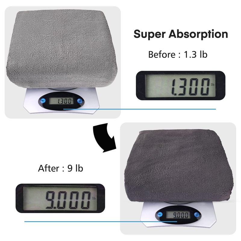 JML Microfiber Bath Towels  Bath Sheet 2 Pack 35 "" x 70 ""  Oversized  Soft  Super Absorbent and Fast Drying  Extra Large Bathroom Towels for Body  Sports  Fitness  Yoga  Blue - Image 5