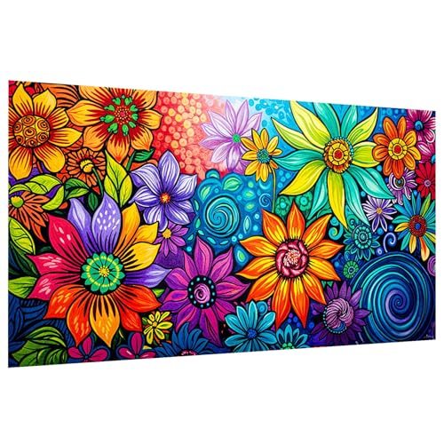 JOOZ Diamond Painting Kits for Adults DIY 5D Large Diamond Art Kits for Adults Flowers Full Drill Diamond Art Flowers Kit Gem Art Kits for Home Wall Decor 275 X 157 Inch - Image 1