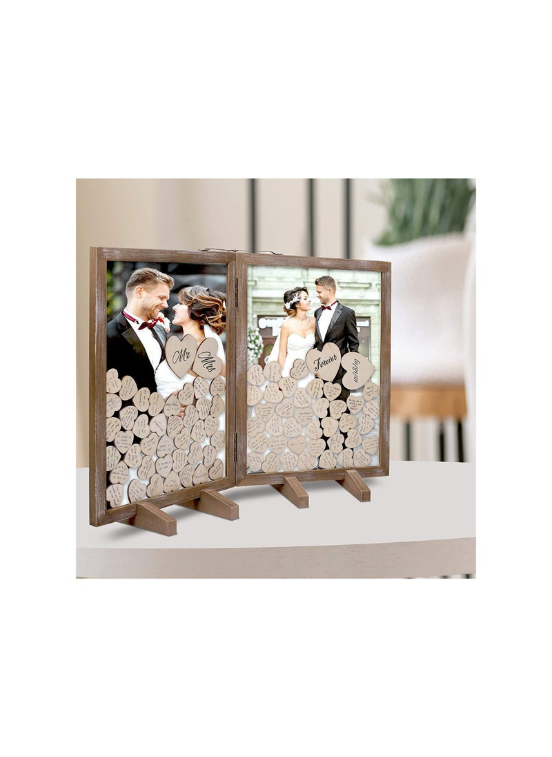 Party with Emma Wedding Guest Book Alternative with Sign 160 Hearts and 4 Large Hearts Guest Book Wedding Decorations  - Image 1