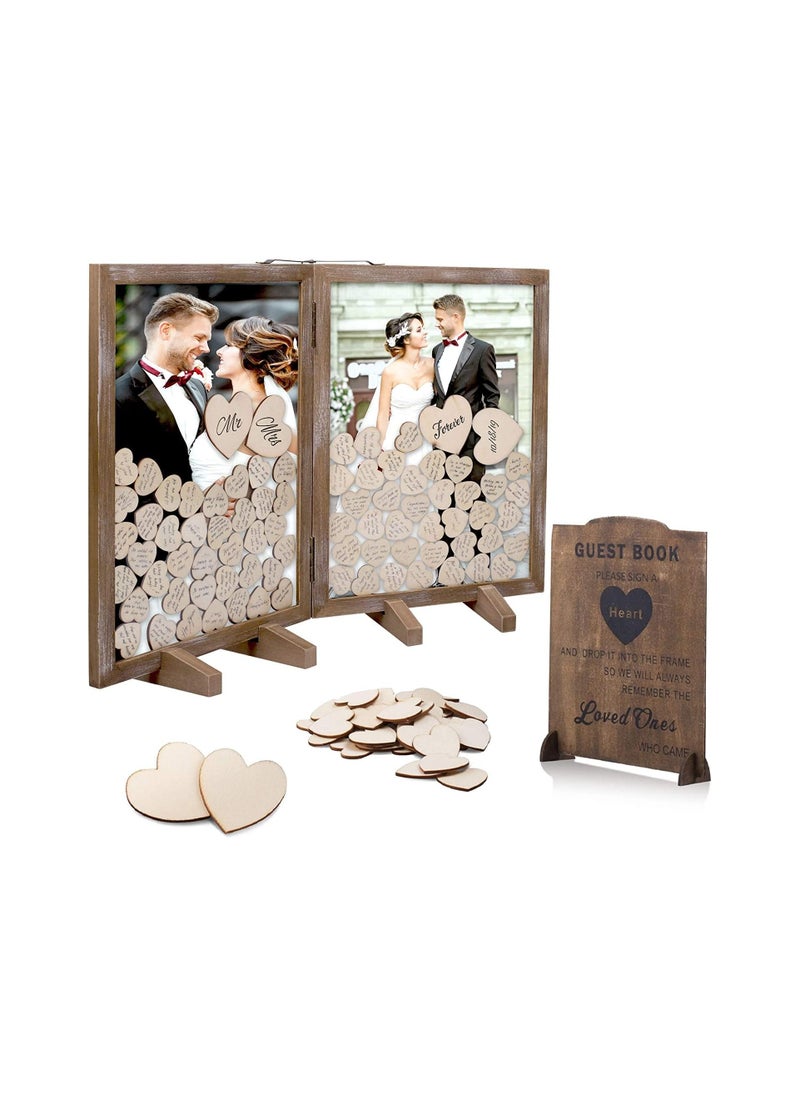 Party with Emma Wedding Guest Book Alternative with Sign 160 Hearts and 4 Large Hearts Guest Book Wedding Decorations  - Image 2