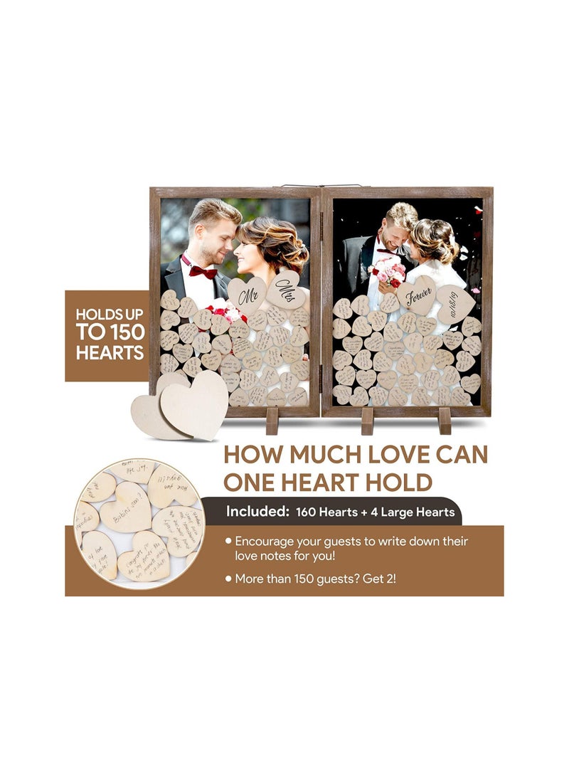 Party with Emma Wedding Guest Book Alternative with Sign 160 Hearts and 4 Large Hearts Guest Book Wedding Decorations  - Image 4