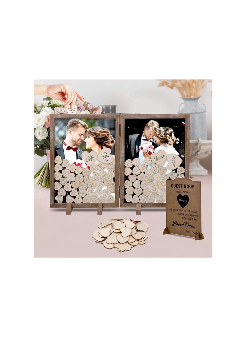 Party with Emma Wedding Guest Book Alternative with Sign 160 Hearts and 4 Large Hearts Guest Book Wedding Decorations  - Image 5