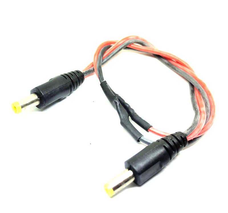 INVENTO 2 Pair Male to Female + Male to Male DC Jack Plug 5.5mm x 2.1mm Power cable 300mm long 20 AWG silicone wire For CCTV, DIY Projects - Image 5