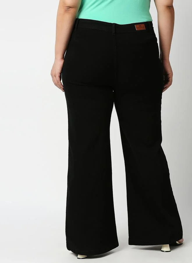 هاي ستار Plus High Rise Wide Leg Jeans by Styli