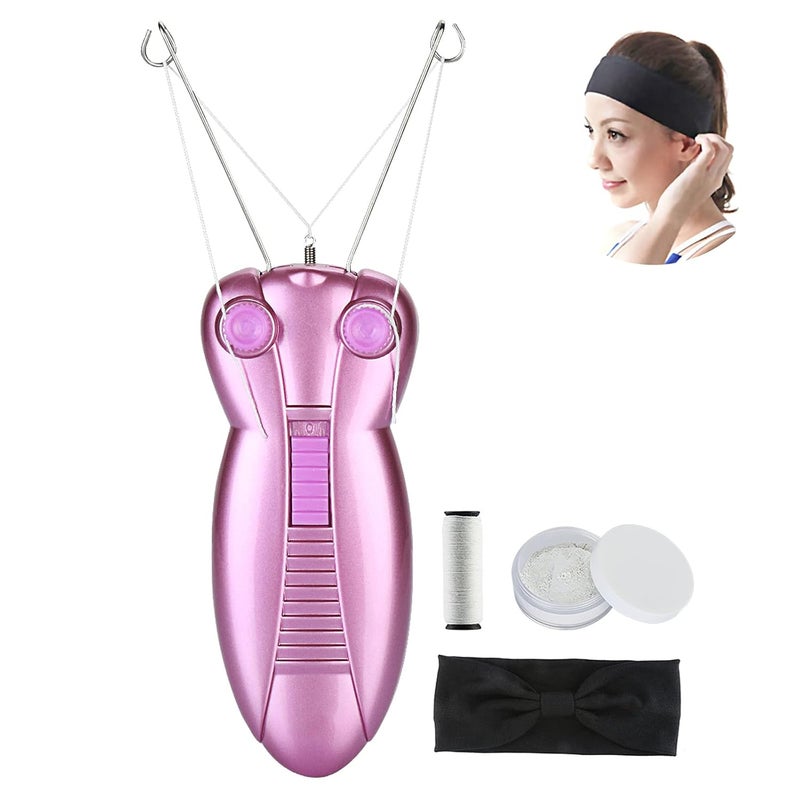 WAYCOM Ladies Facial Hair Remover Electric Women's Beauty Epilator Facial Threading Hair Removal Shaver Face Massager Pull Faces Delicate Device Depilation -Birthday Christmas Day Present(Purple) - Image 1