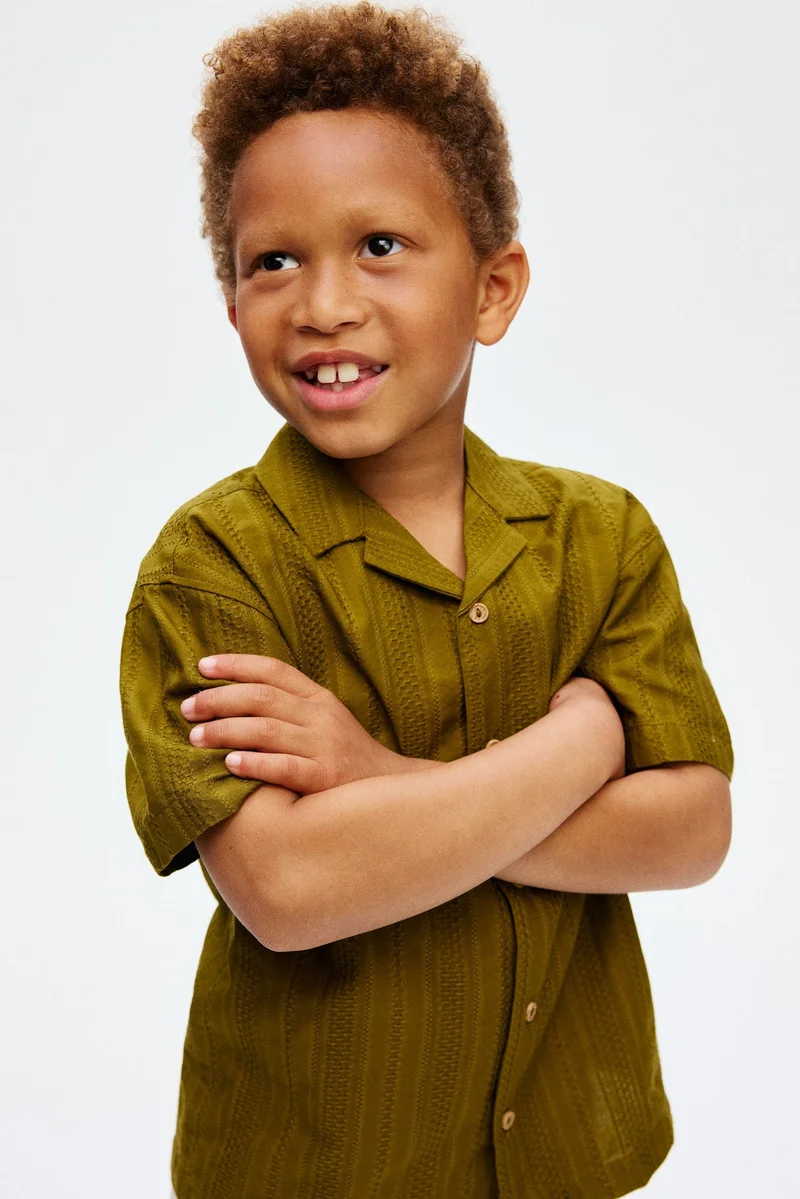 H&M Textured cotton resort shirt