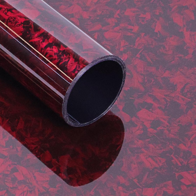 Lypumso Forged Carbon Fiber Vinyl Wrap Gloss Crushed Stone Car Wrap Vinyl Film Easy Installation with Air Release Technology Auto Car Sticker Decal Sheet Red 1ft x 5ft