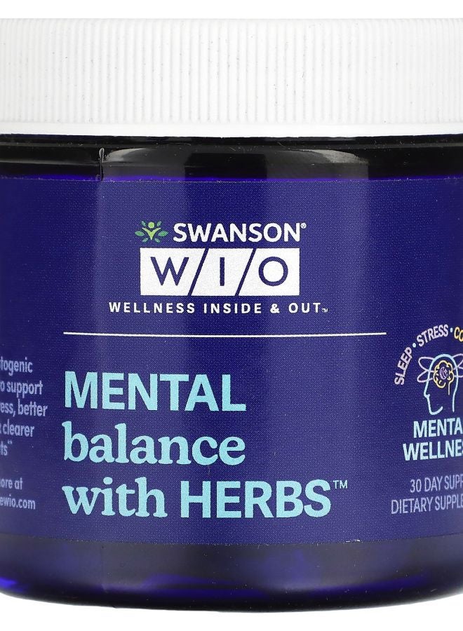 SWANSON Mental Balance with Herbs 30 Capsules