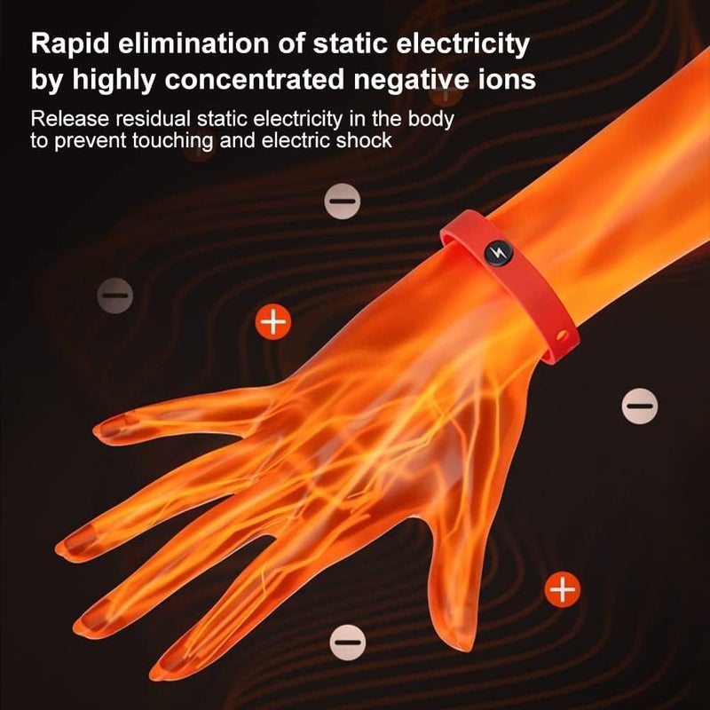 SWIUKPHE Anti Static Wristband, Wireless Antistatic Wrist Strap, Adjustable Balance Anion Bracelet for Electrostatic Removal, Winter Discharge Elimination Accessories for Men And Women, Black - Image 4