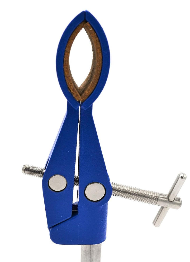 EISCO 2 Prong, Cork Lined, Burette, Flask, Beaker Clamp Swivel Bosshead - 4.3" Max Clamp Opening, Bosshead Fits Up to 18mm Rods - Zinc Alloy - Research, Industrial Laboratory Grade - Image 5