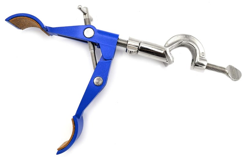 EISCO 2 Prong, Cork Lined, Burette, Flask, Beaker Clamp Swivel Bosshead - 4.3" Max Clamp Opening, Bosshead Fits Up to 18mm Rods - Zinc Alloy - Research, Industrial Laboratory Grade - Image 2