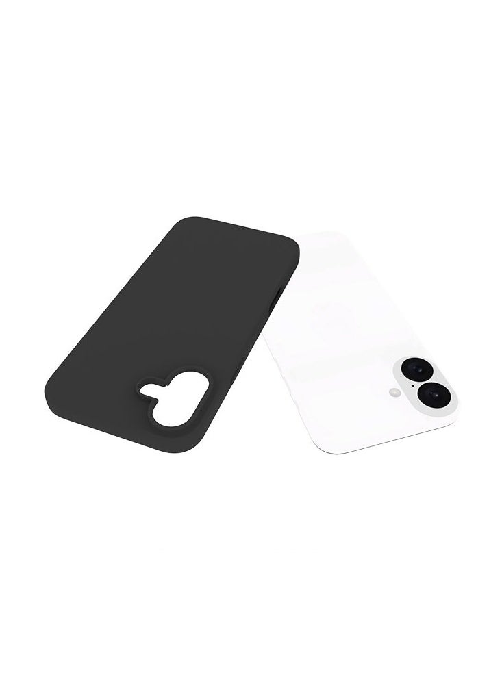 URBBKING - Case Cover With Soft Liquid Silicone Protection Anti-Scratch For iPhone 16 Plus Black - Image 1