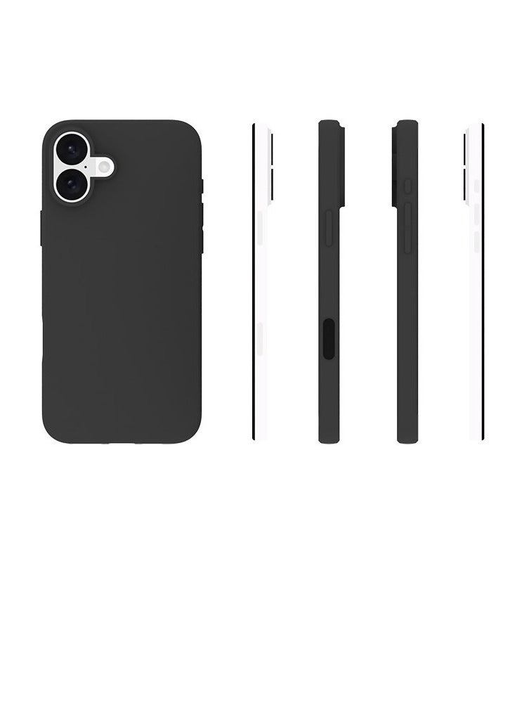 URBBKING - Case Cover With Soft Liquid Silicone Protection Anti-Scratch For iPhone 16 Plus Black - Image 1