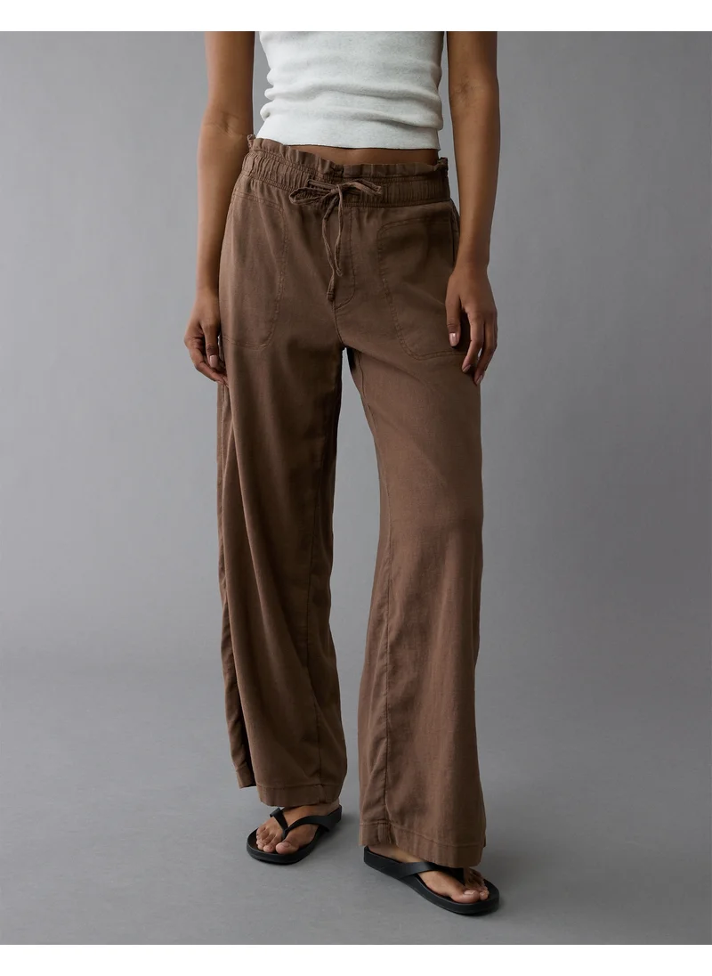 امريكان ايجل AE Dreamy Drape Linen-Blend Pull-On Pant