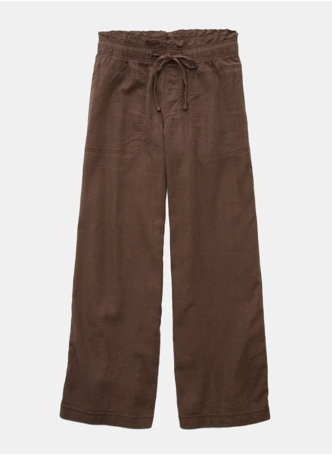 American Eagle AE Dreamy Drape Linen-Blend Pull-On Pant