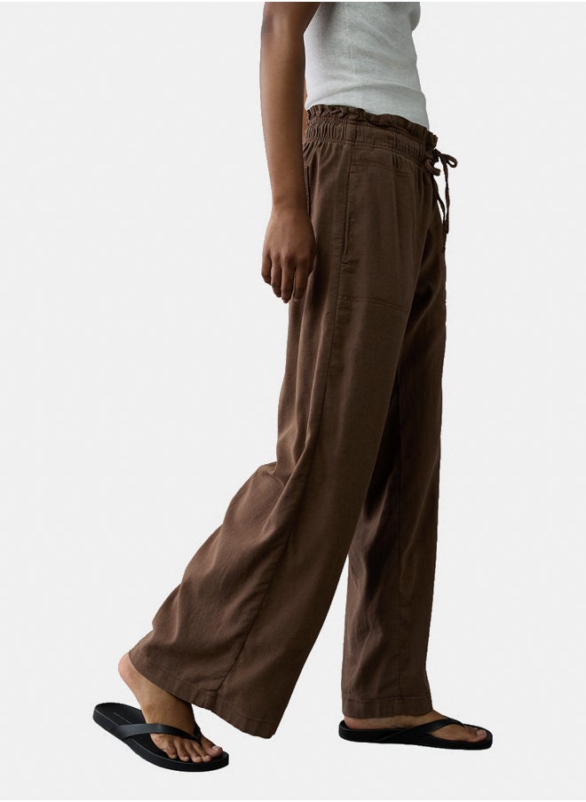 American Eagle AE Dreamy Drape Linen-Blend Pull-On Pant  - Image 3