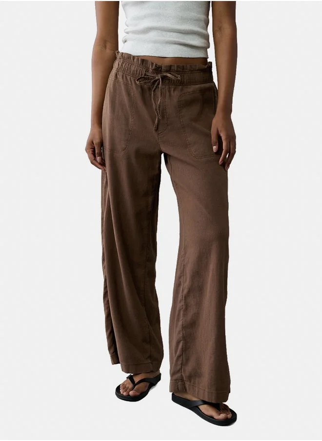 امريكان ايجل AE Dreamy Drape Linen-Blend Pull-On Pant