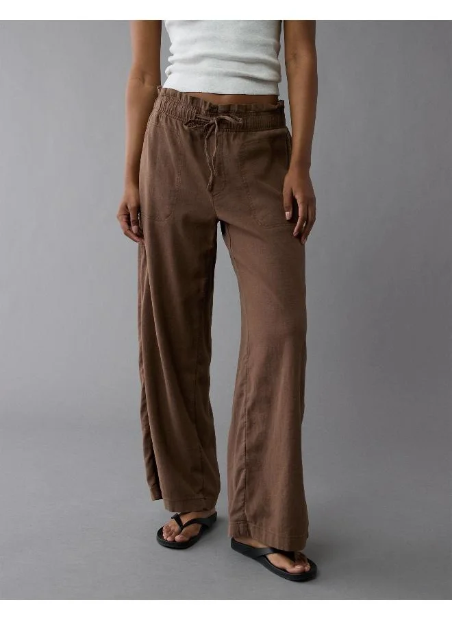 American Eagle AE Dreamy Drape Linen-Blend Pull-On Pant