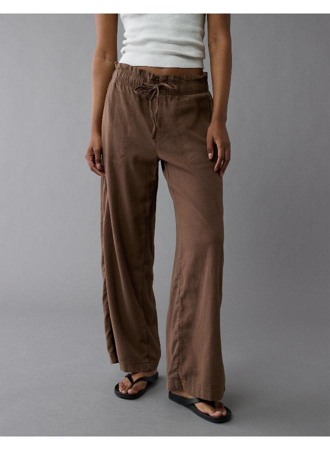 American Eagle AE Dreamy Drape Linen-Blend Pull-On Pant  - Image 1