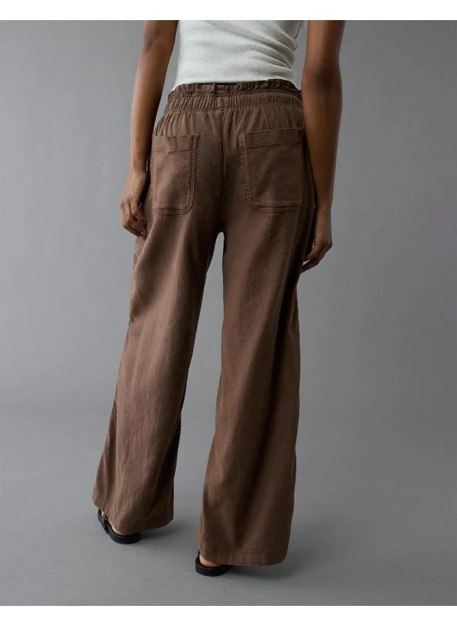 American Eagle AE Dreamy Drape Linen-Blend Pull-On Pant