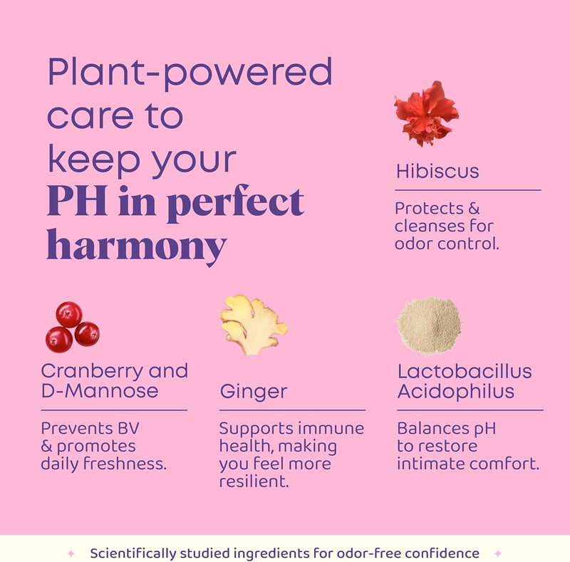 JoySpring Womens Vaginal Odor Eliminator  pH Balance  Probiotic with Cranberry Hibiscus  Lactobacillus for Vaginal Odor Treatment  30 Servings - Image 4