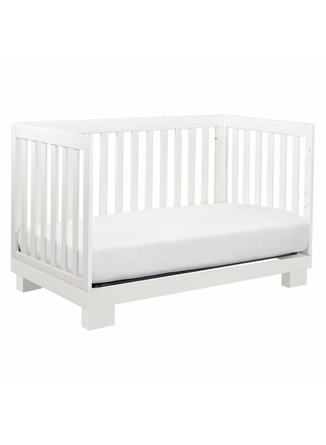 Babyletto Modo 3-in-1 Convertible Crib with Toddler Bed Conversion Kit in White, Greenguard Gold Certified - Image 2