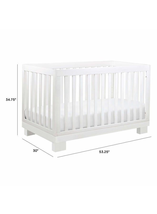Babyletto Modo 3-in-1 Convertible Crib with Toddler Bed Conversion Kit in White, Greenguard Gold Certified - Image 3