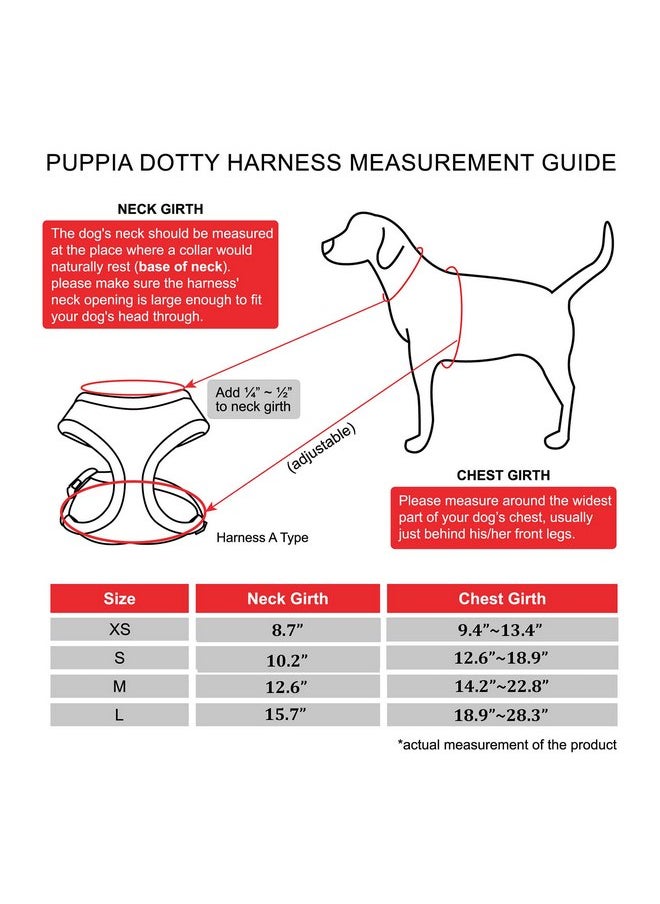 PUPPIA Puppia Dotty Dog Harness Over-The-Head No Pull No Choke Walking Training Adjustable for Small & Medium Dog, Small, Pink  - Image 4