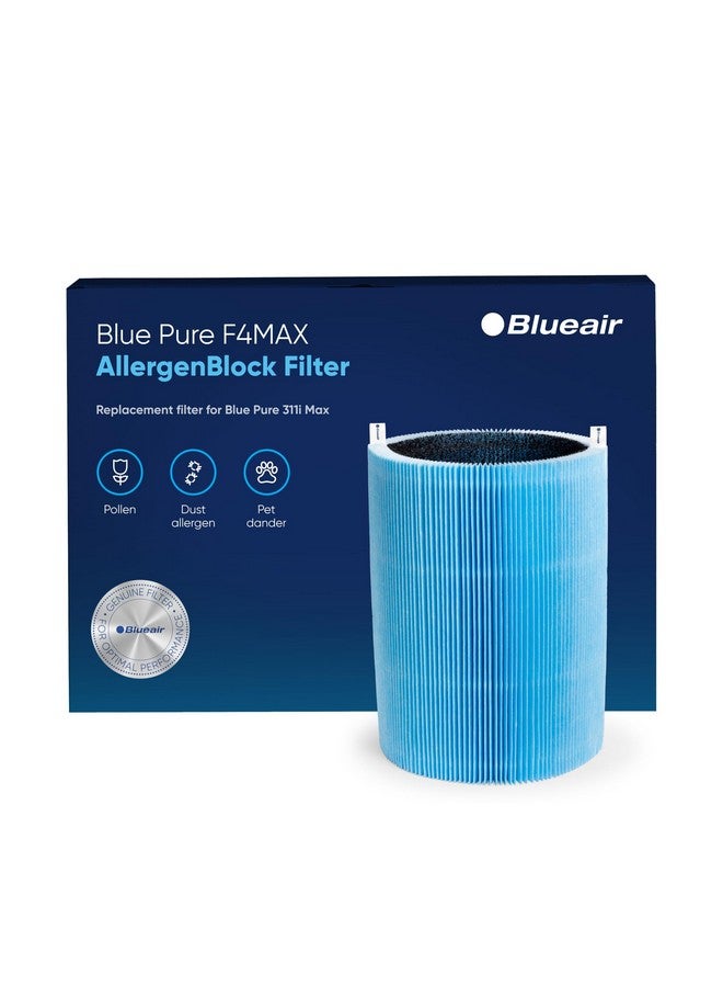 Blueair BLUEAIR Blue Pure 411 Max Series AllergenBlock Filter, Genuine Replacement Blueair Filter, Allergies Pollen Dust Pet Dander,411 Max Series Filter Fits Blue Pure 411i Max and Blue 411a Max Air Purifier - Image 1